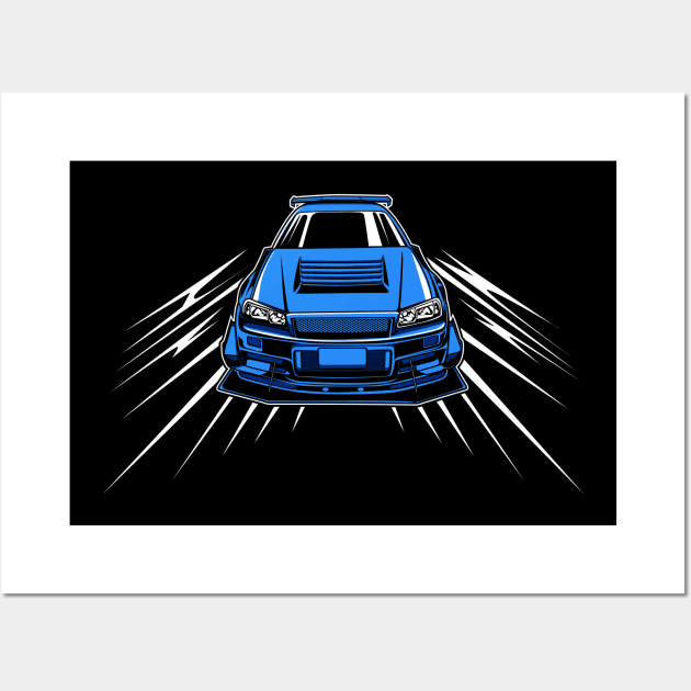 Nissan Skyline GTR R34  T-Shirt Wall Art by Gopict.art